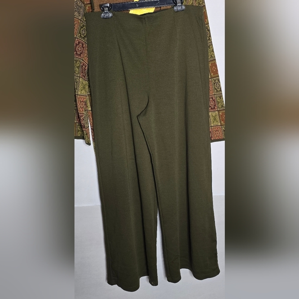Brand New with Tags Nina Leonard Olive Green Pants Set Size XL - Picture 5 of 13
